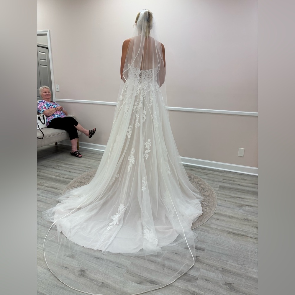 NWT Elegant Wedding Veil with White Trim